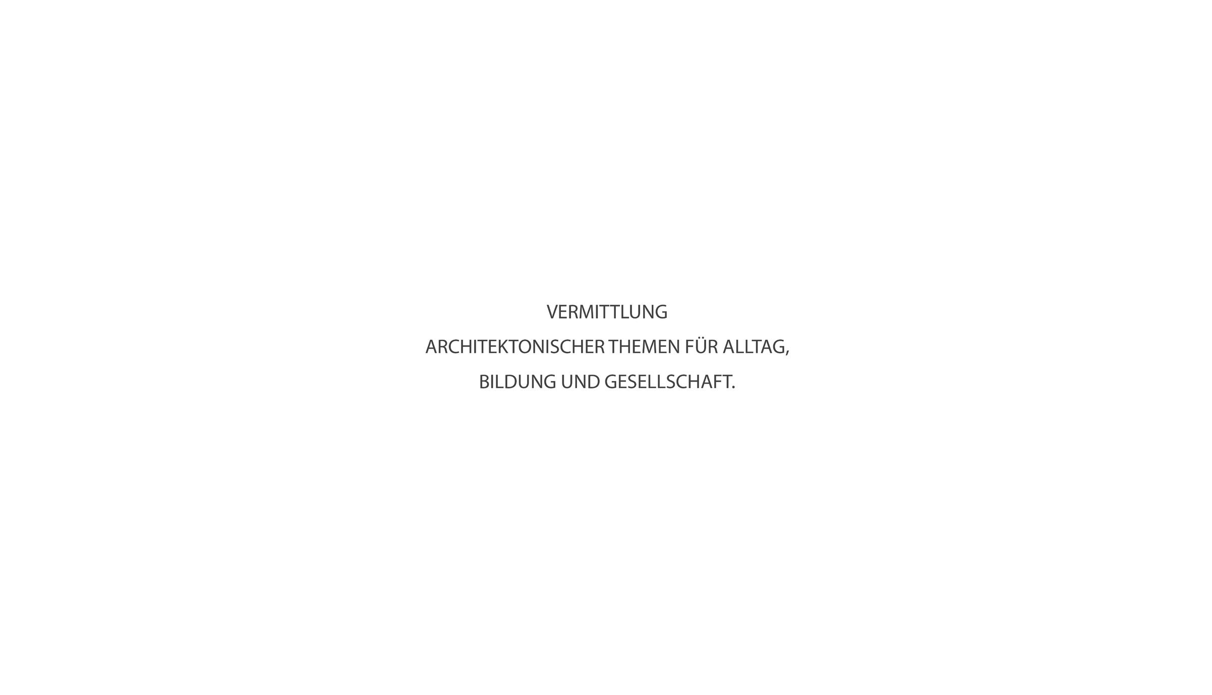 Architekturvermittlung.